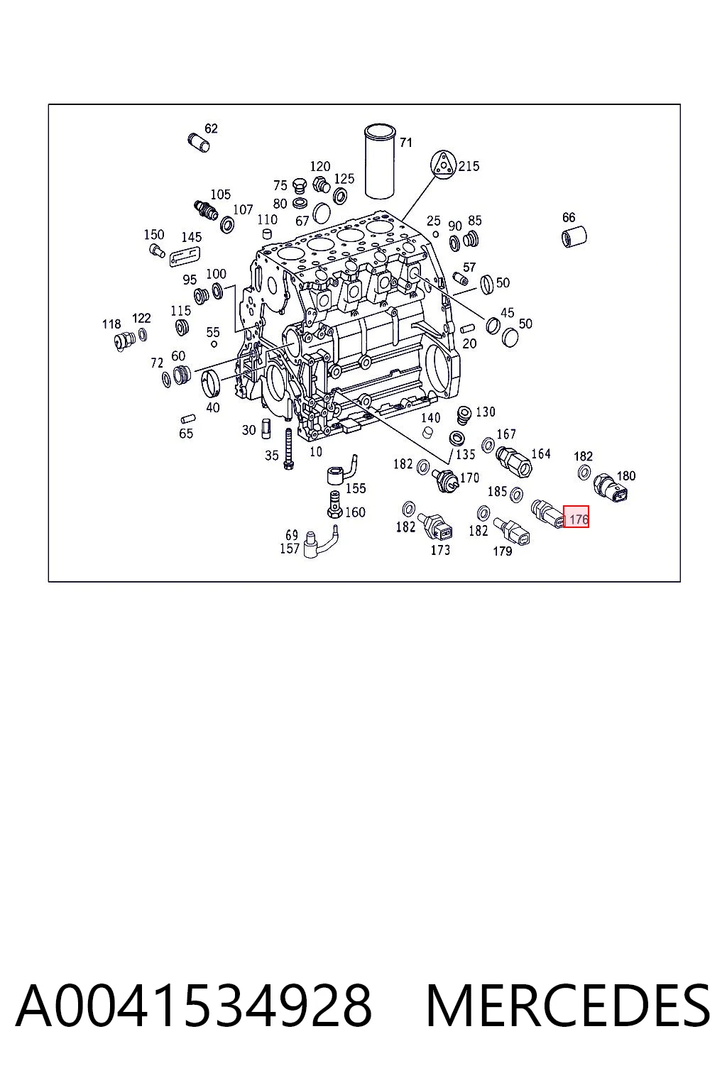 A0041534928 Mercedes Датчик показника тиску масла
