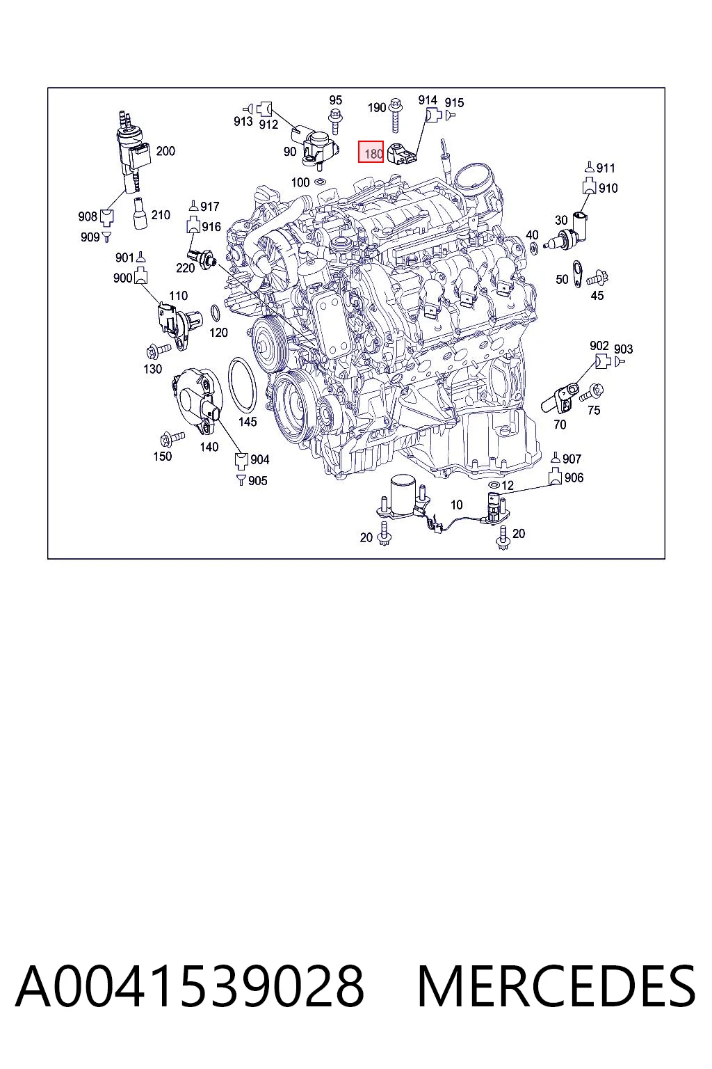 A0041539028 Mercedes Датчик детонації