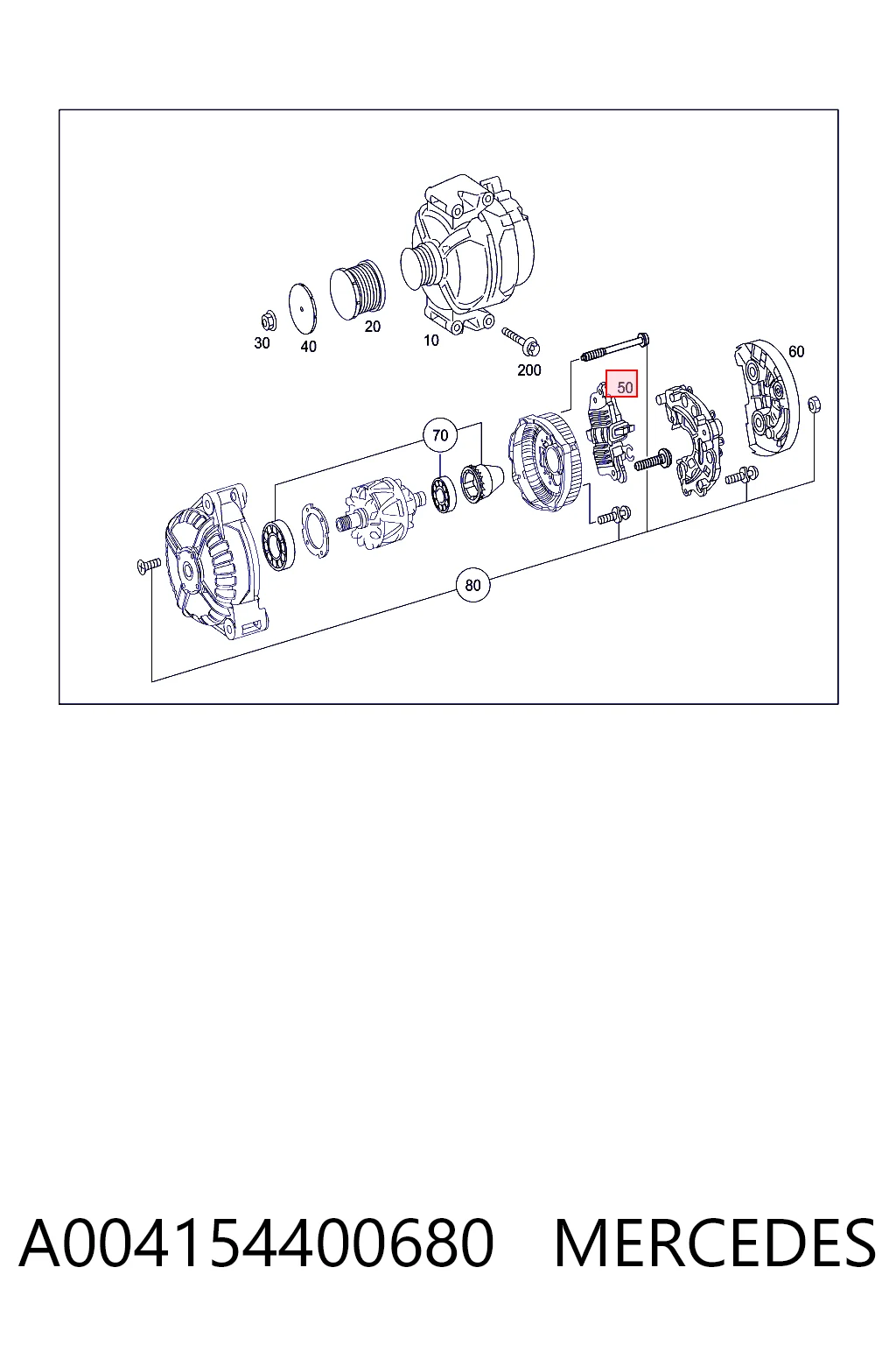 Купити 1986AE00244S8 Bosch Реле регулятор напруги генератора