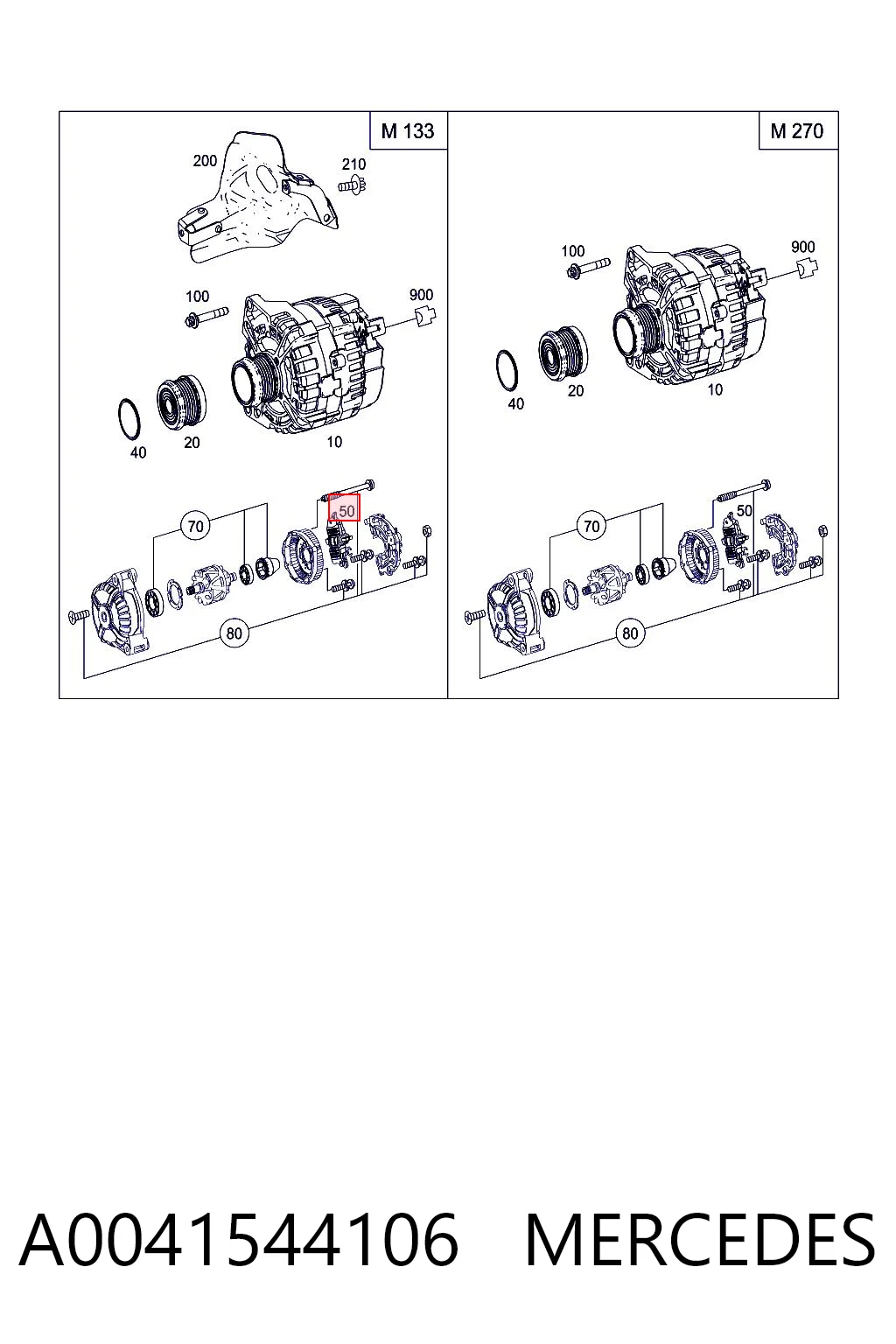 Купити A004154400664 Mercedes Реле регулятор напруги генератора