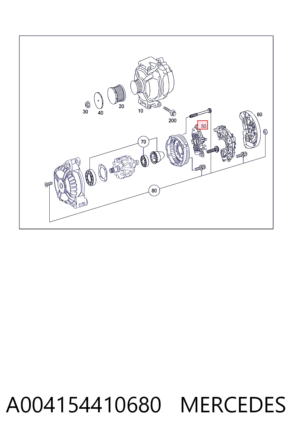 Реле зарядки генератора Mercedes A004154400664 ціна, від 21.84 USD