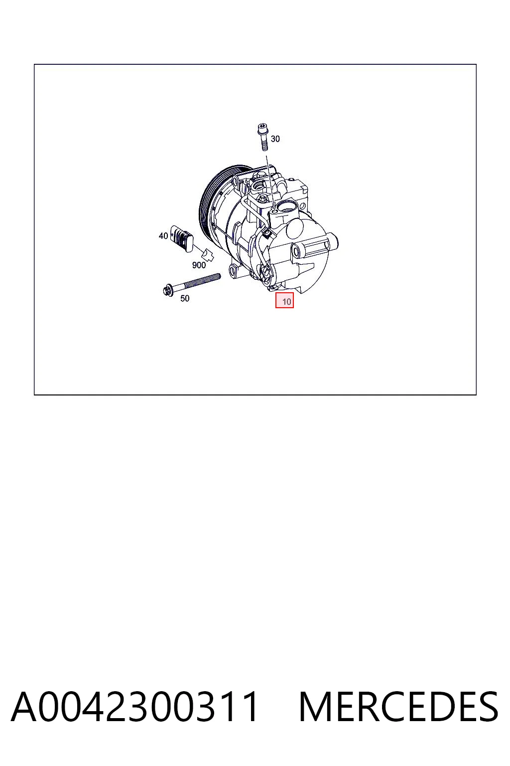 A0042300311 Mercedes Компресор холодоагенту
