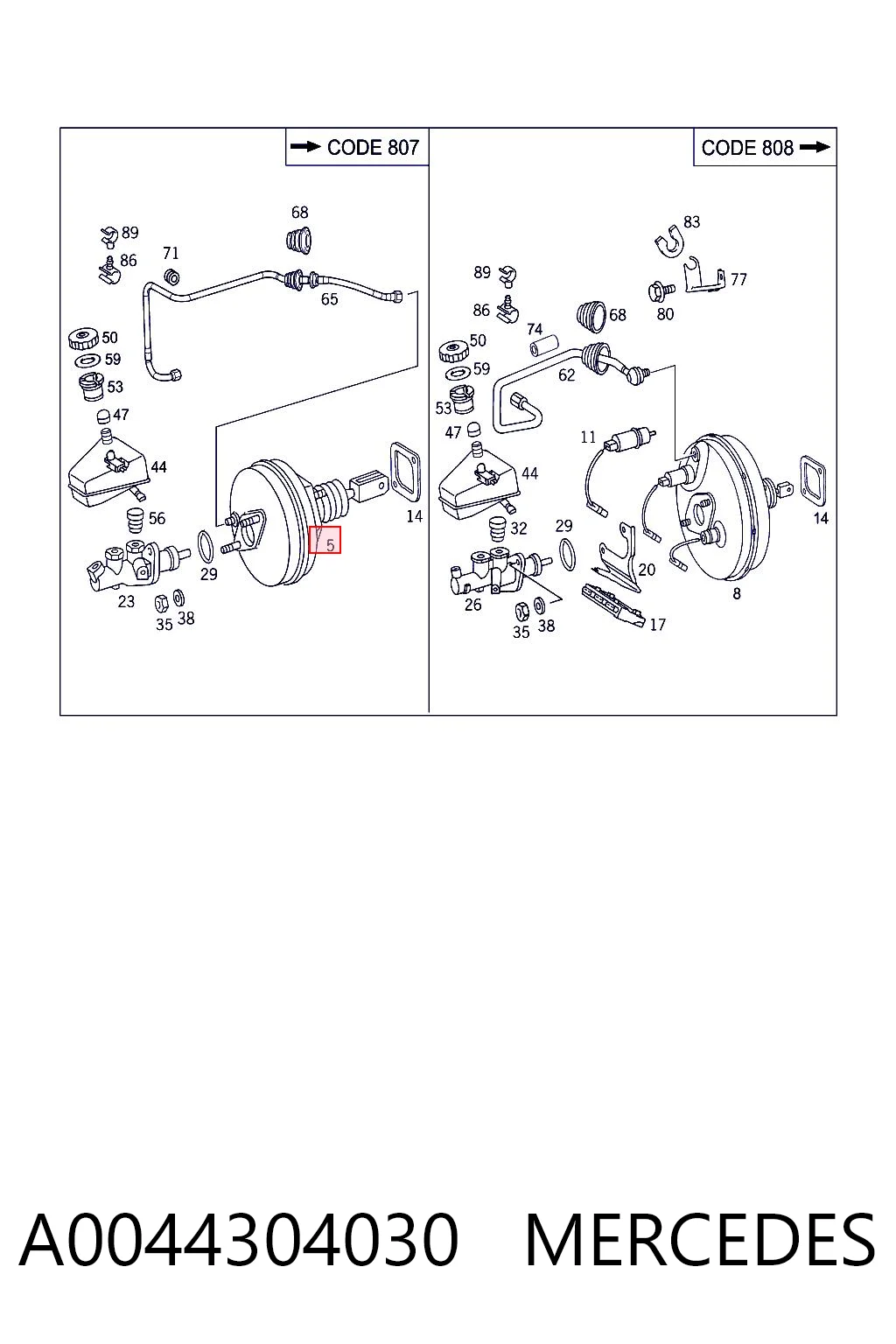 A0044304030 Mercedes