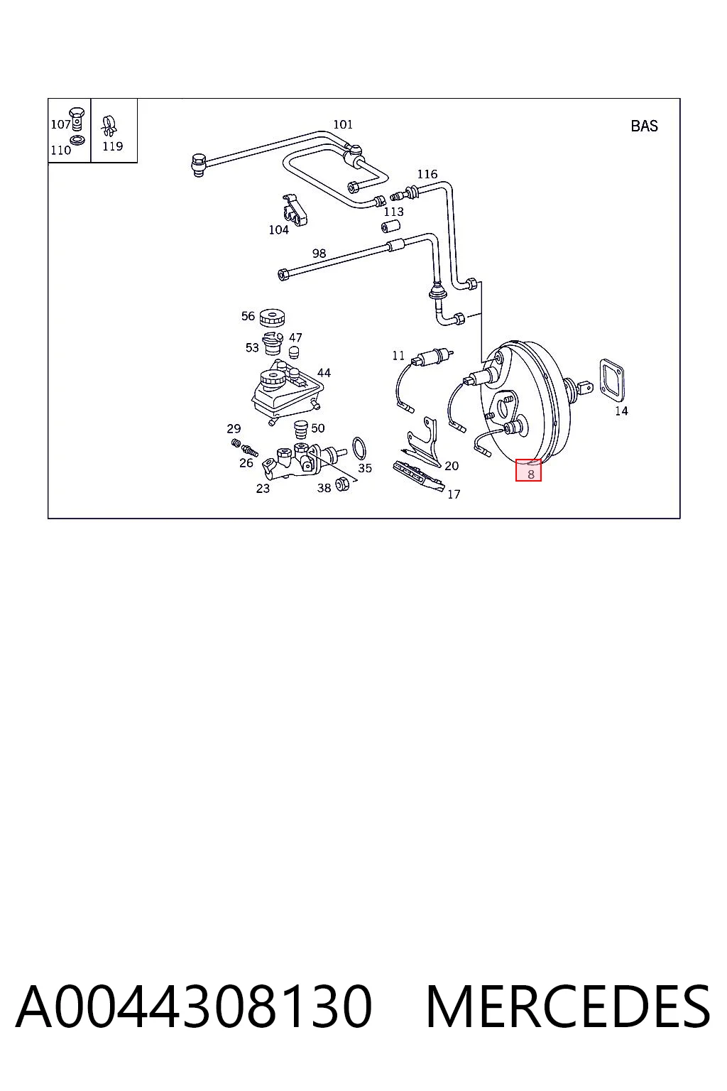 A0044308130 Mercedes