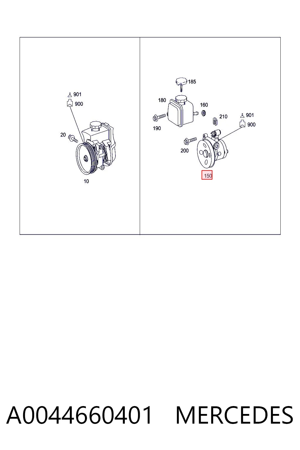 A0044660401 Mercedes Насос гідропідсилювача