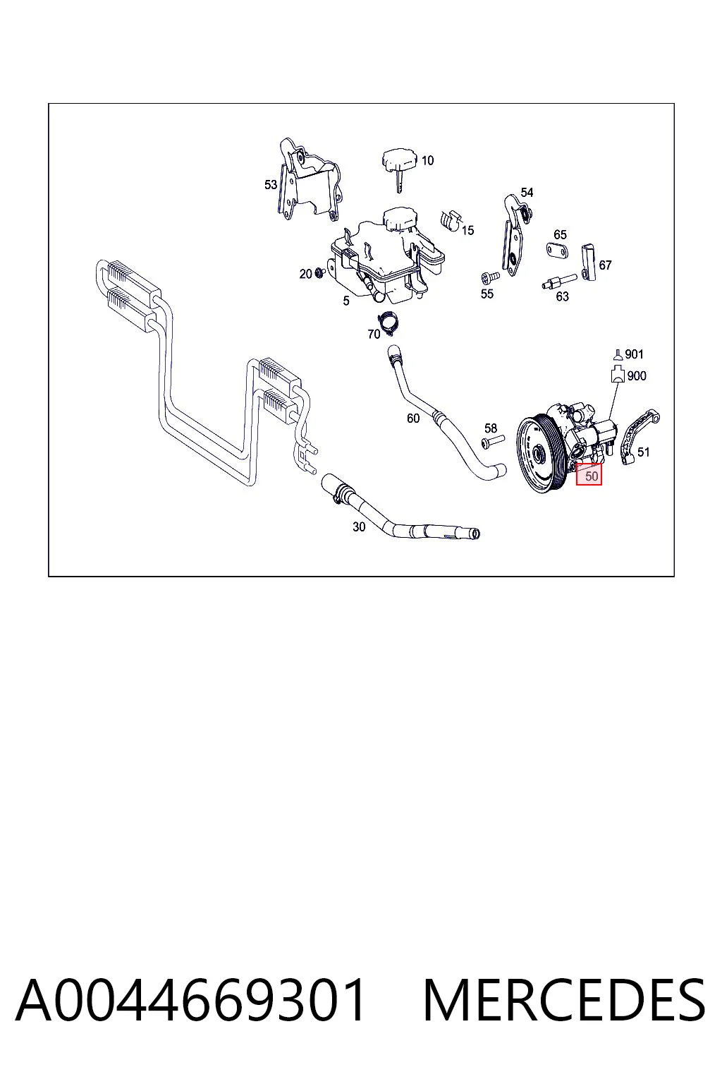 A0044669301 Mercedes Насос гідропідсилювача