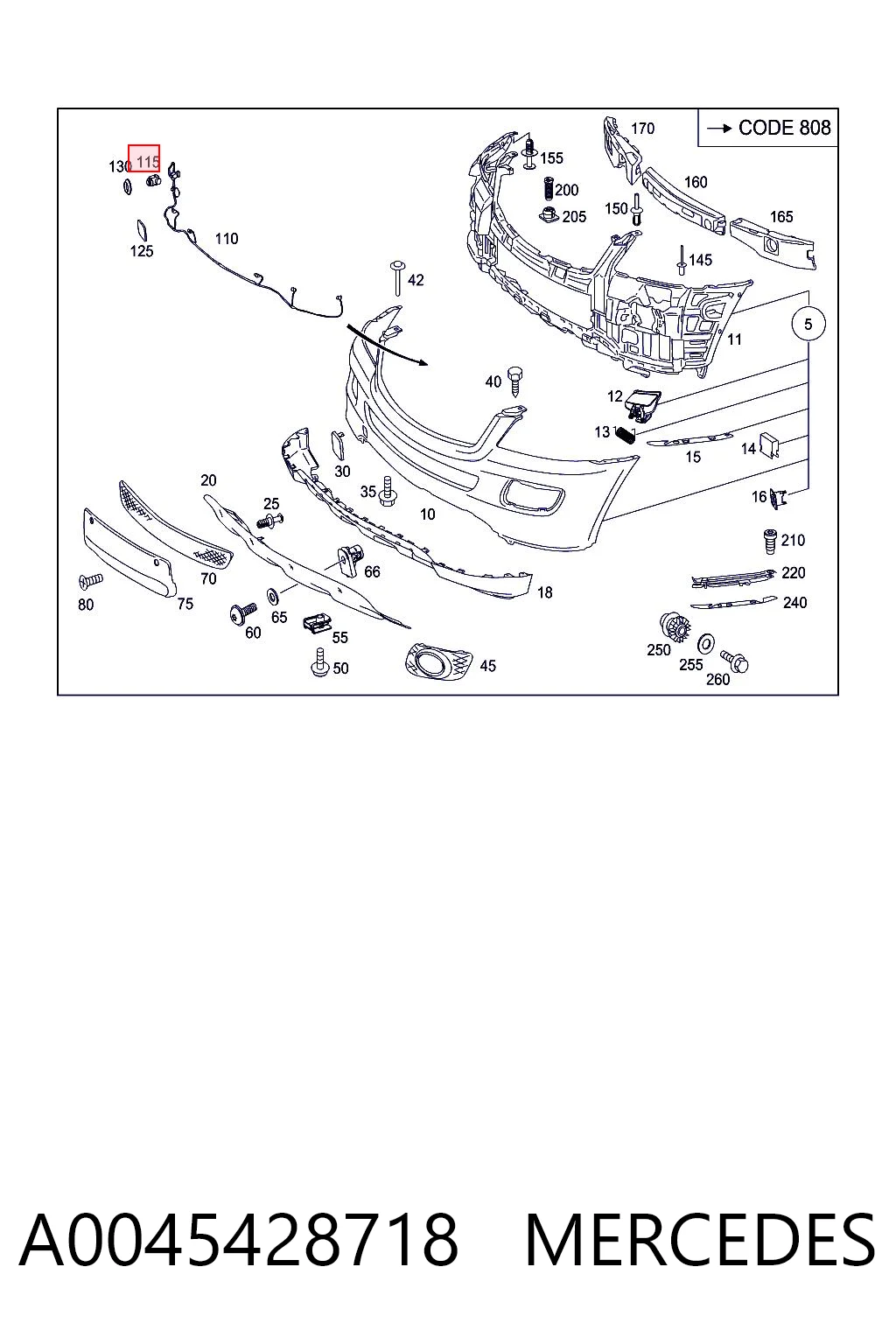 A0045428718 Mercedes Датчик сигналізації паркування (парктронік), передній