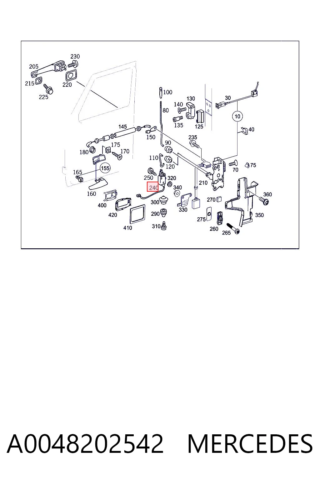 A0048202542 Mercedes Актуатор замка багажника (задніх дверей)