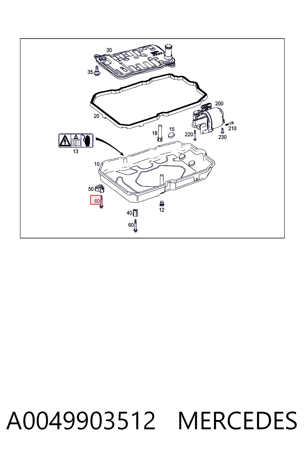 A0049903512 Mercedes Болт/гайка кріплення