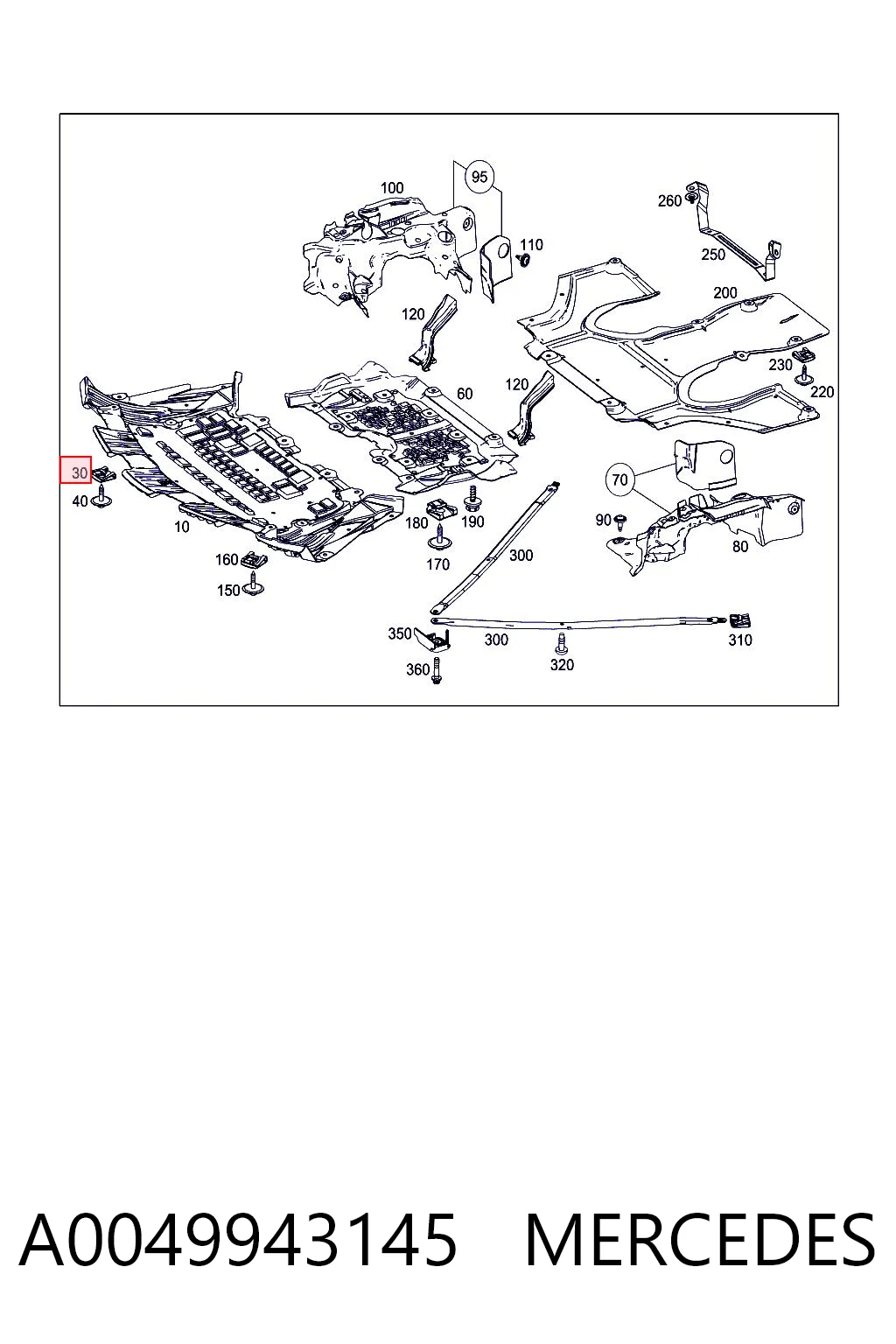 A0049943145 Mercedes Заставна гайка під саморіз