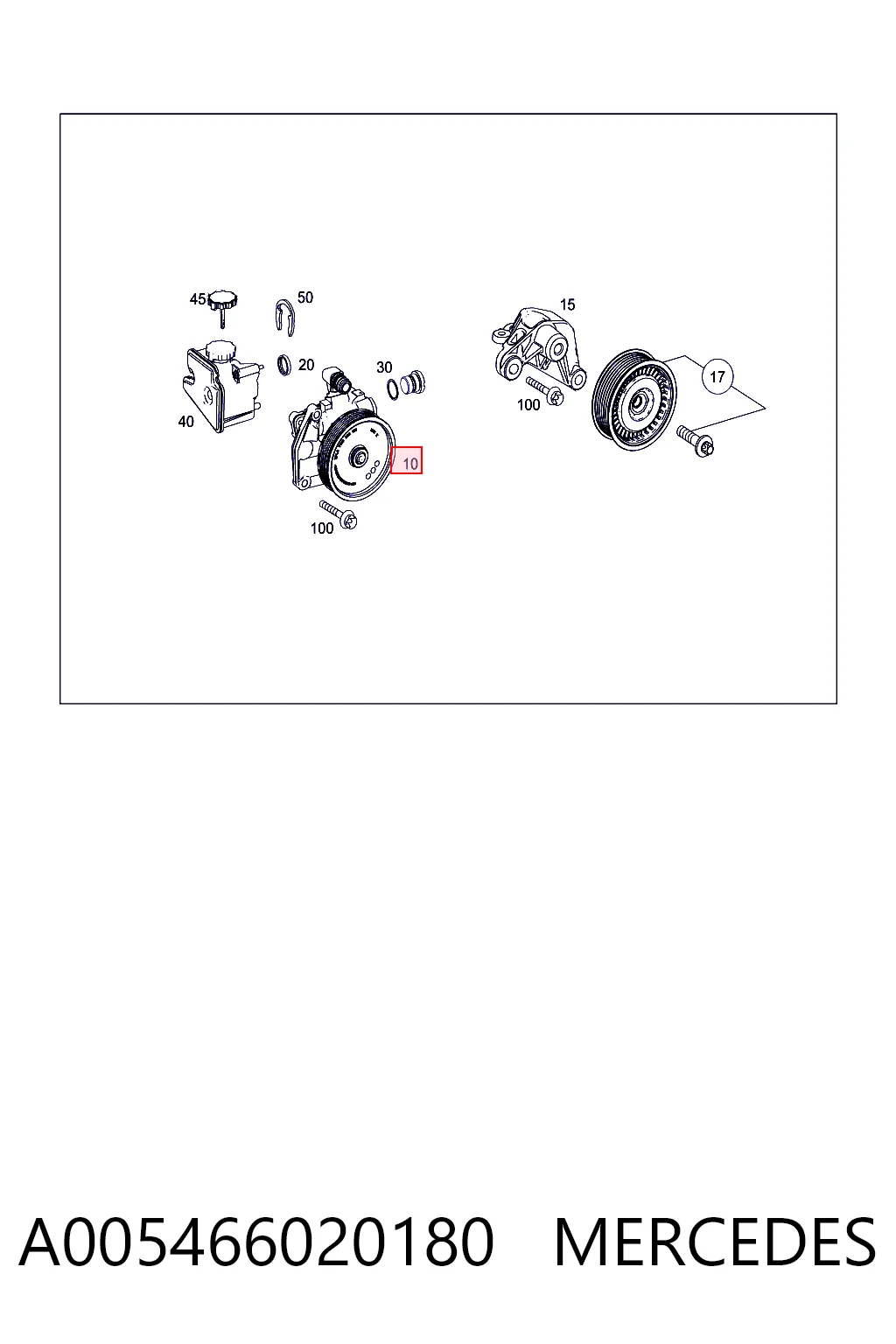 A005466020180 Mercedes Насос гідропідсилювача