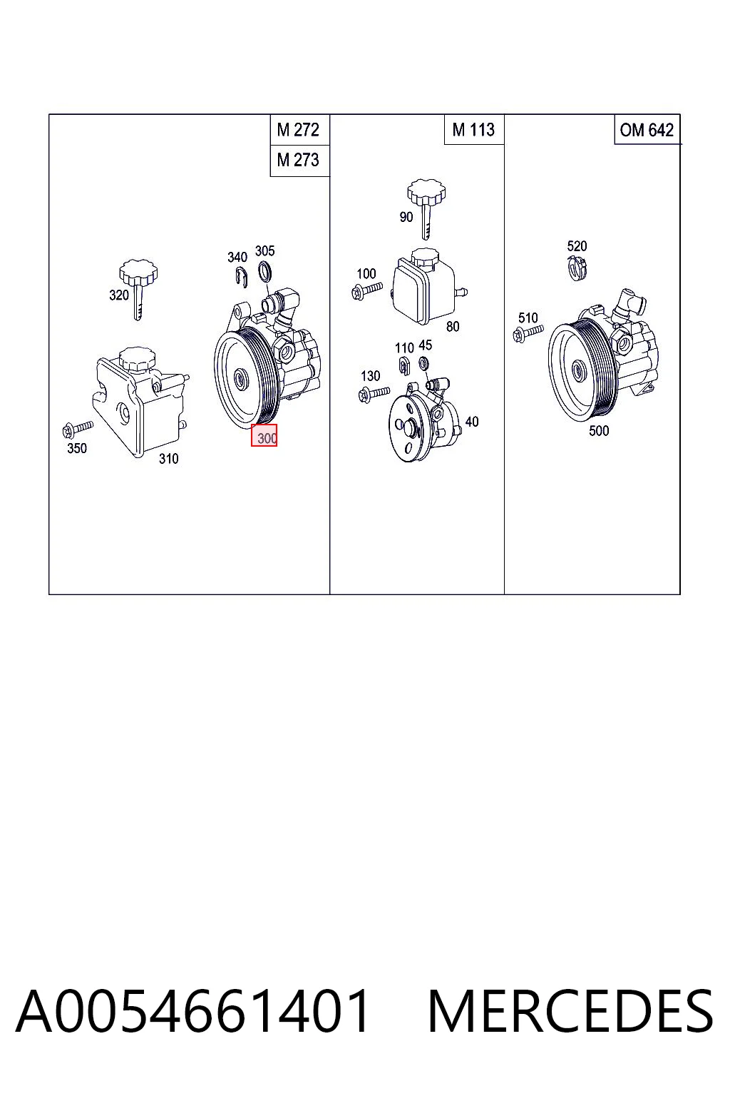 A0054661401 Mercedes Насос гідропідсилювача