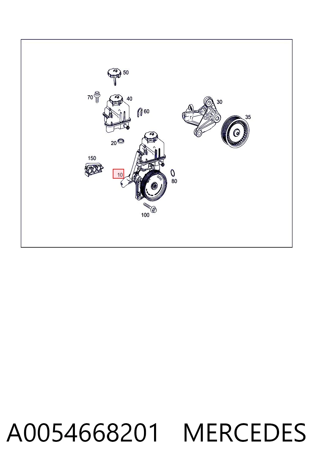 A0054668201 Mercedes Насос гідропідсилювача