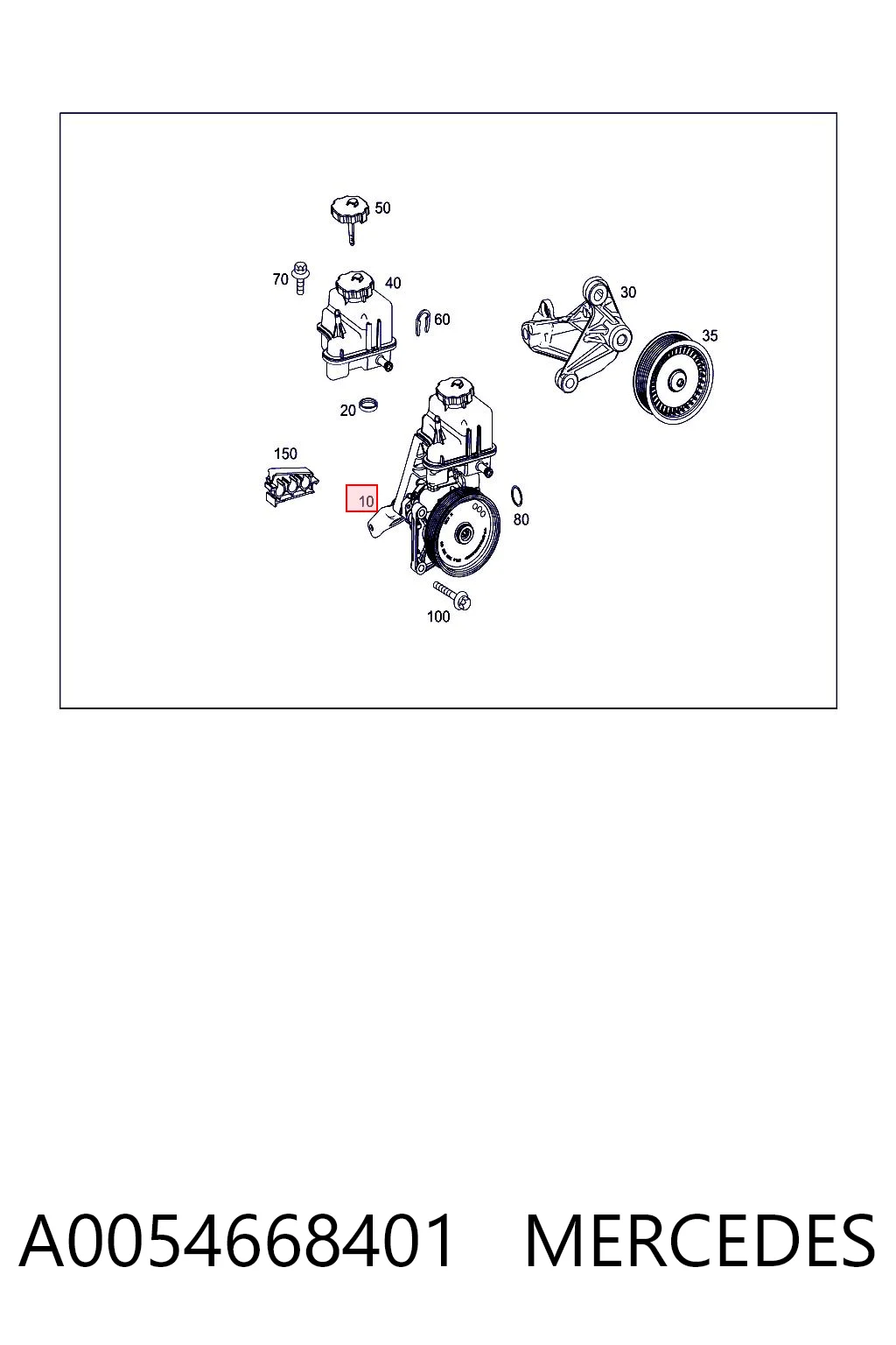 A0054668401 Mercedes Насос гідропідсилювача
