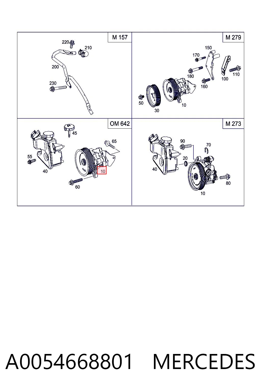 A0054668801 Mercedes Насос гідропідсилювача