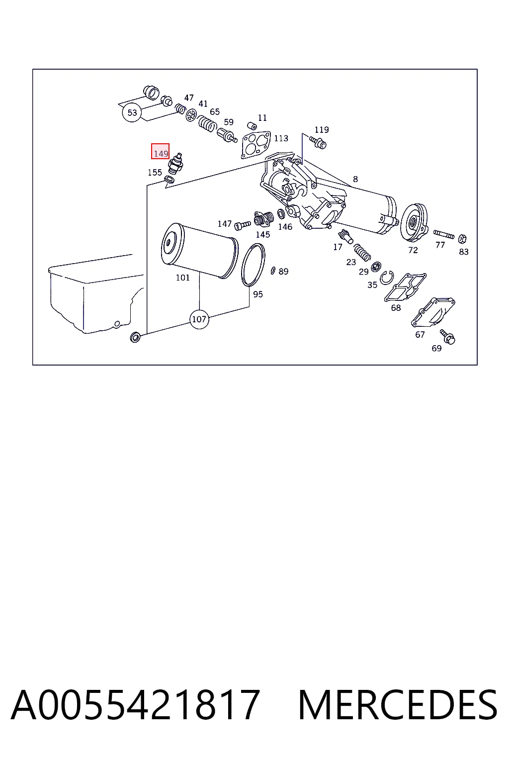 A0055421817 Mercedes Датчик показника тиску масла