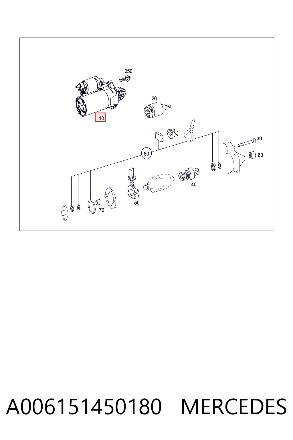 A006151450180 Mercedes Стартер двигуна