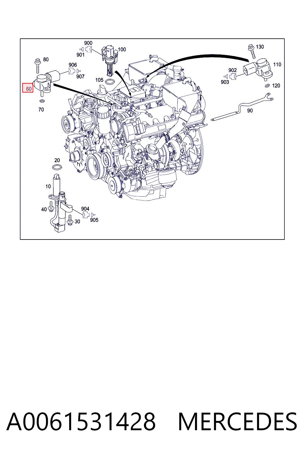 A0061531428 Mercedes Датчик наддува