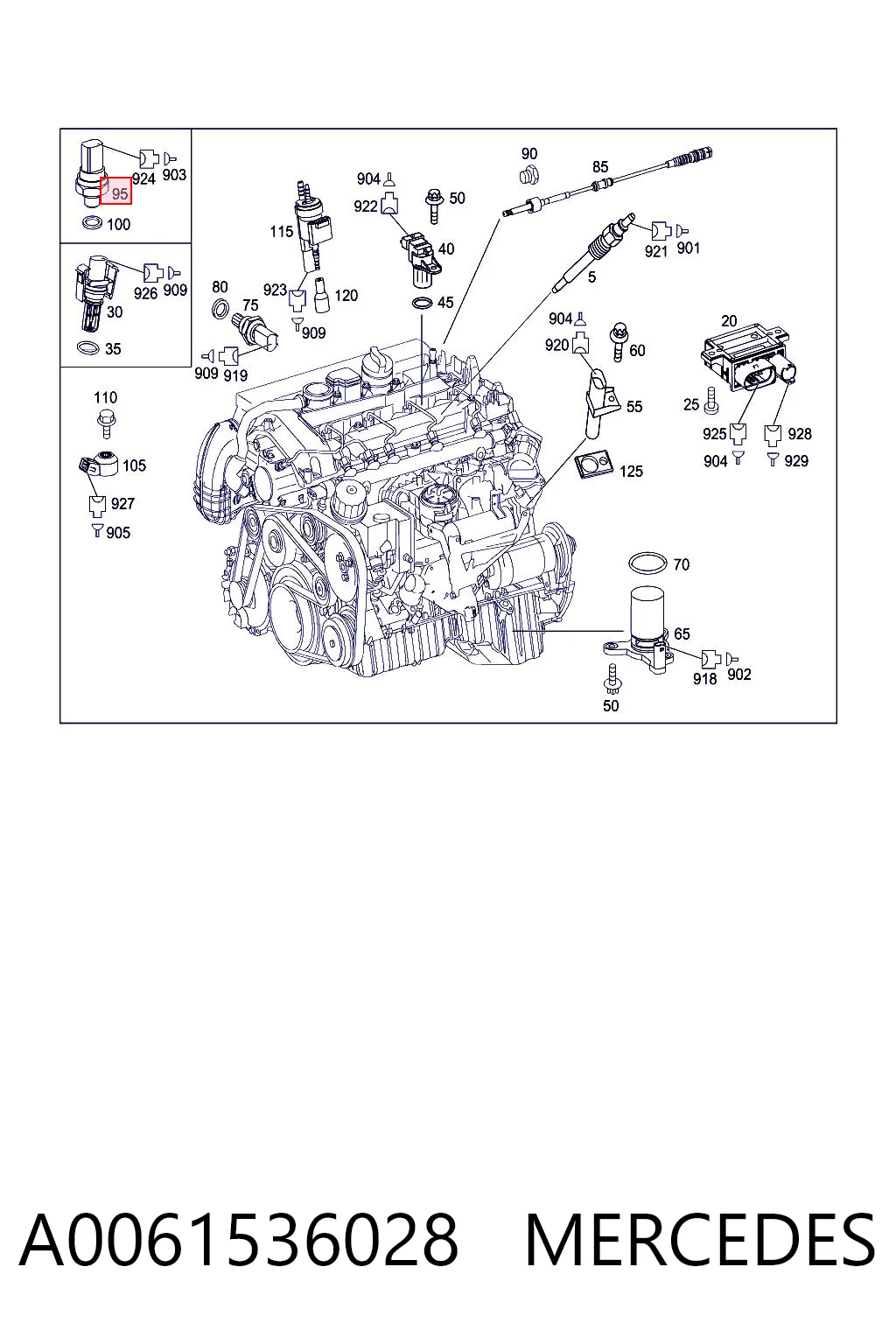 A0061536028 Mercedes Датчик тиску вихлопних газів