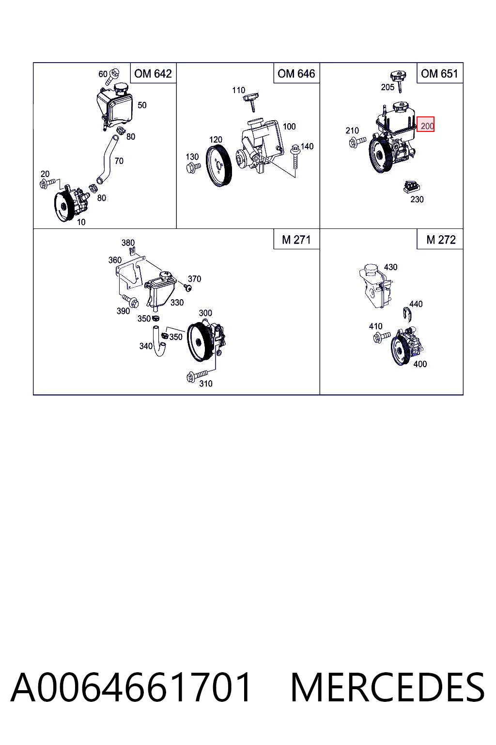 A0064661701 Mercedes Насос гідропідсилювача