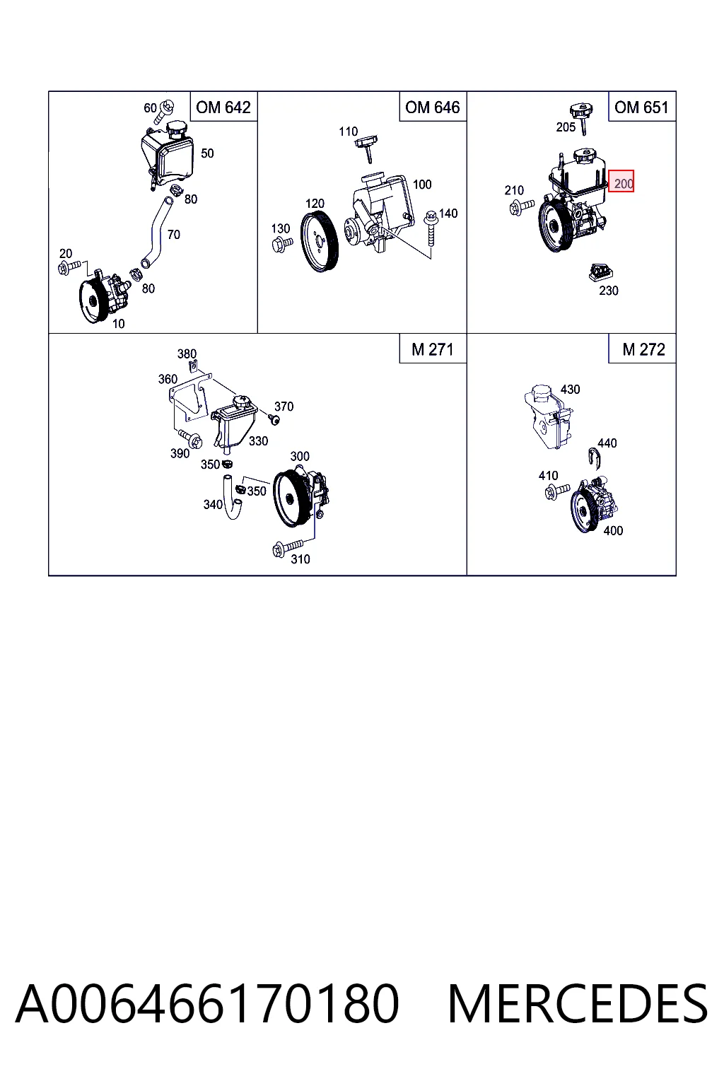 A006466170180 Mercedes Насос гідропідсилювача
