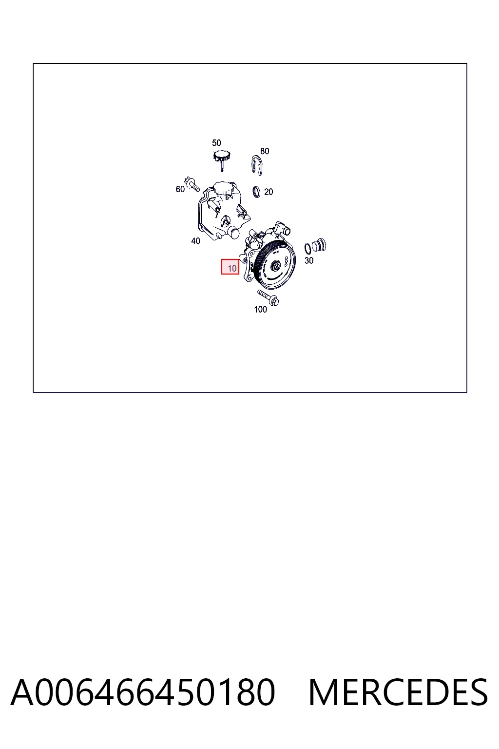 A006466450180 Mercedes Насос гідропідсилювача