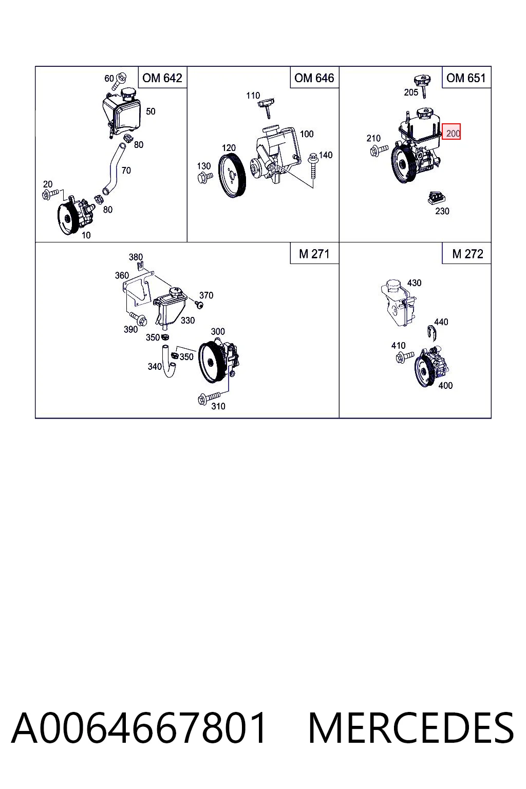A0064667801 Mercedes Насос гідропідсилювача