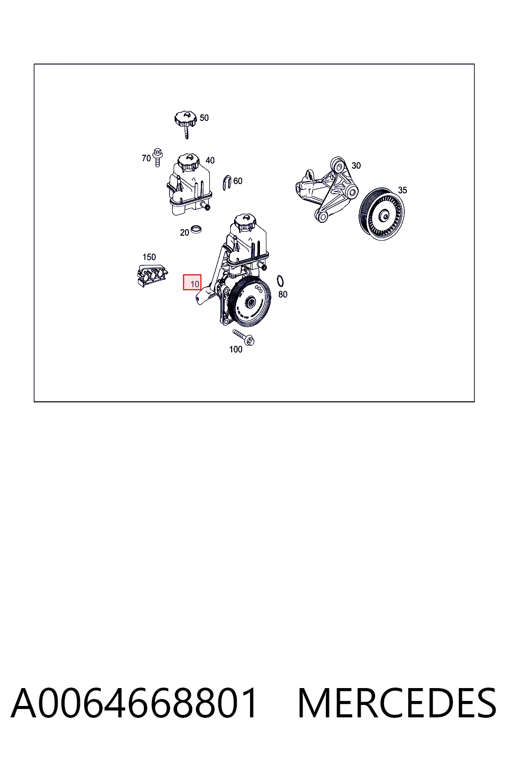 A0064668801 Mercedes Насос гідропідсилювача