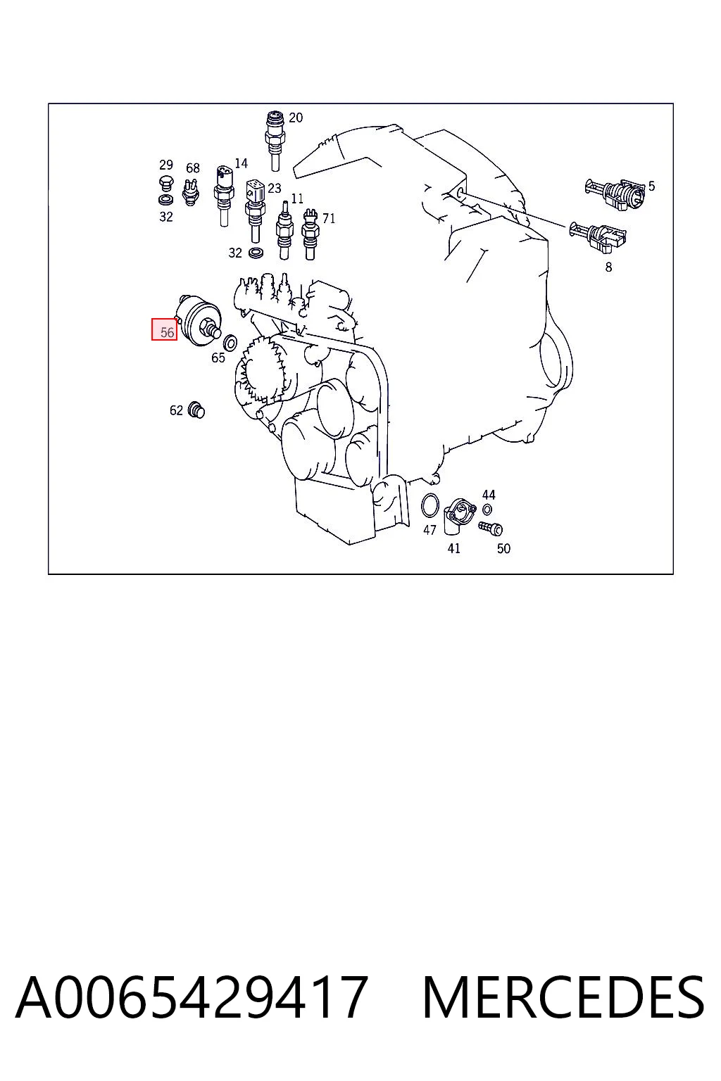 A0065429417 Mercedes Датчик показника тиску масла