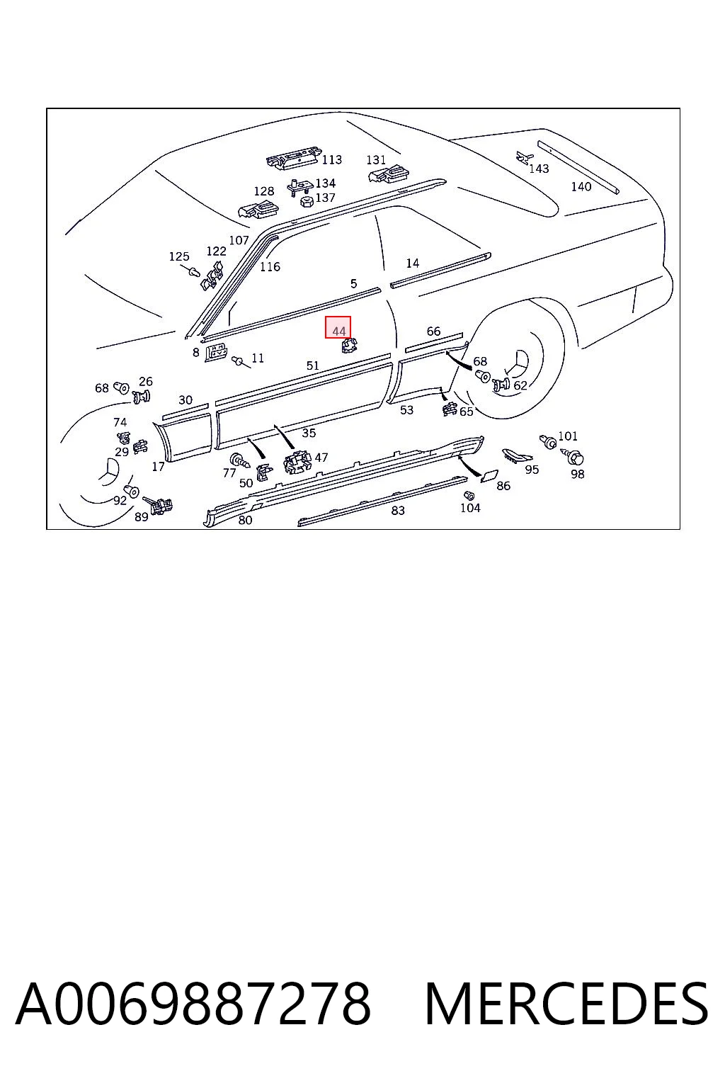 A0069887278 Mercedes 