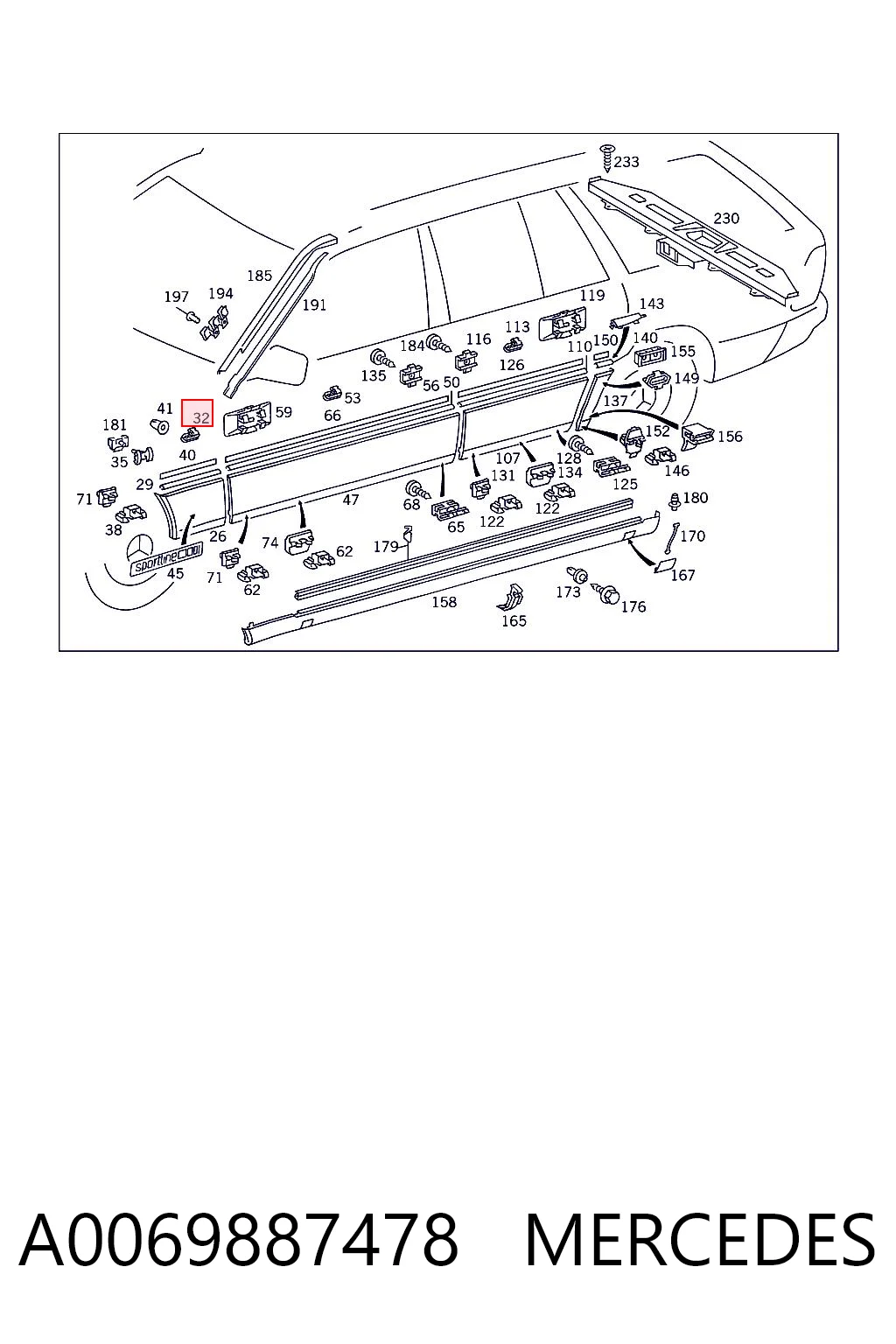 A0069887478 Mercedes 