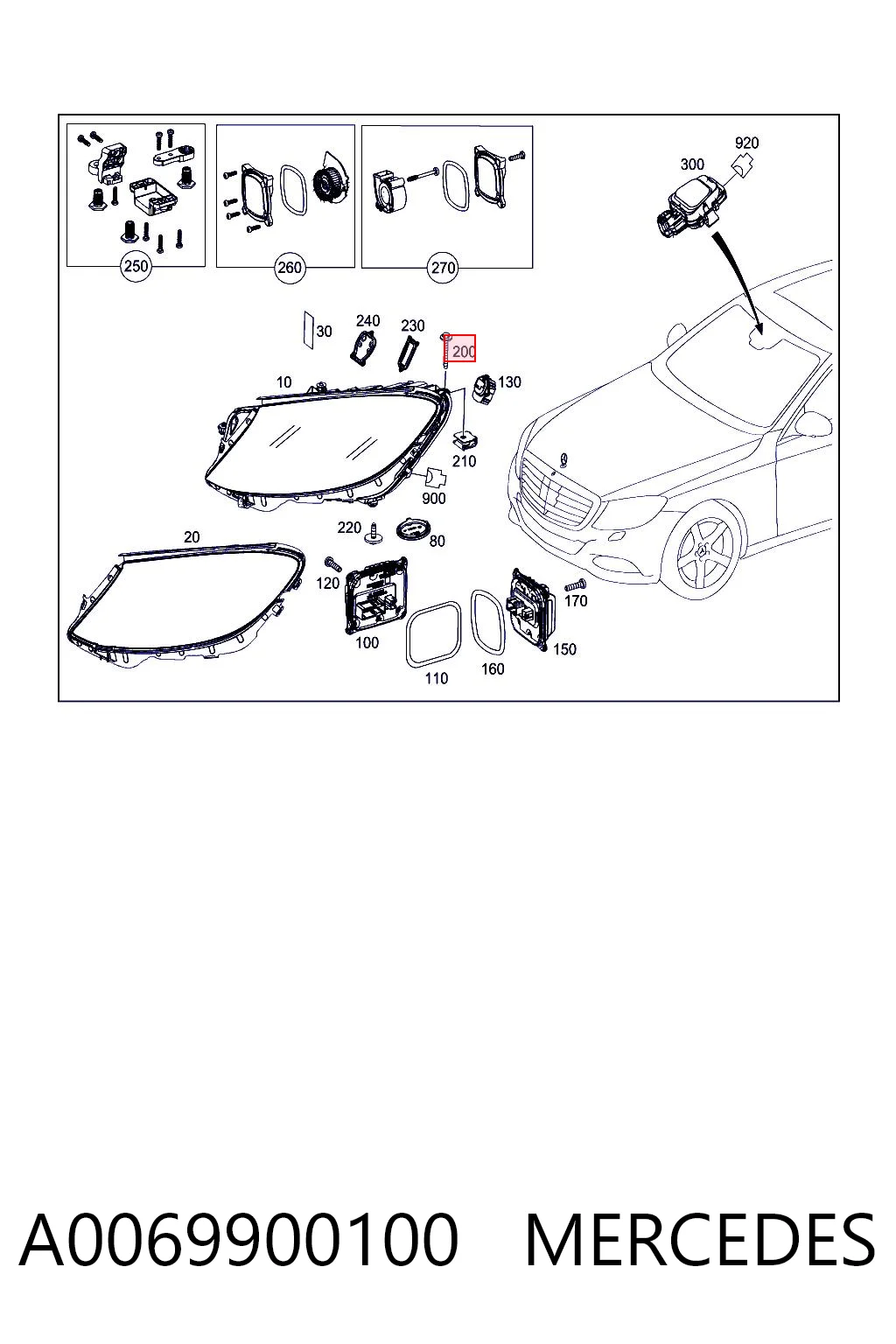 A0069900100 Mercedes 