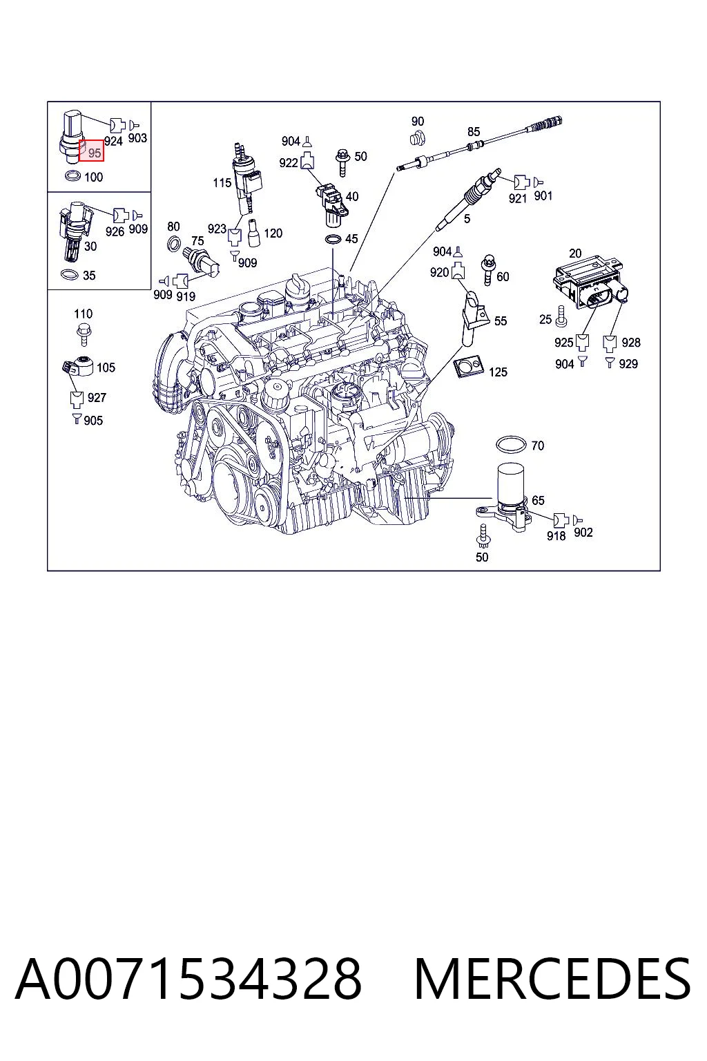 A0071534328 Mercedes Датчик тиску вихлопних газів