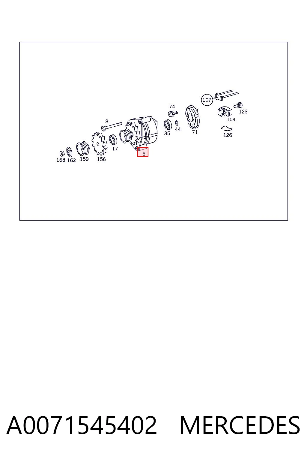 A0071545402 Mercedes Авто генератор
