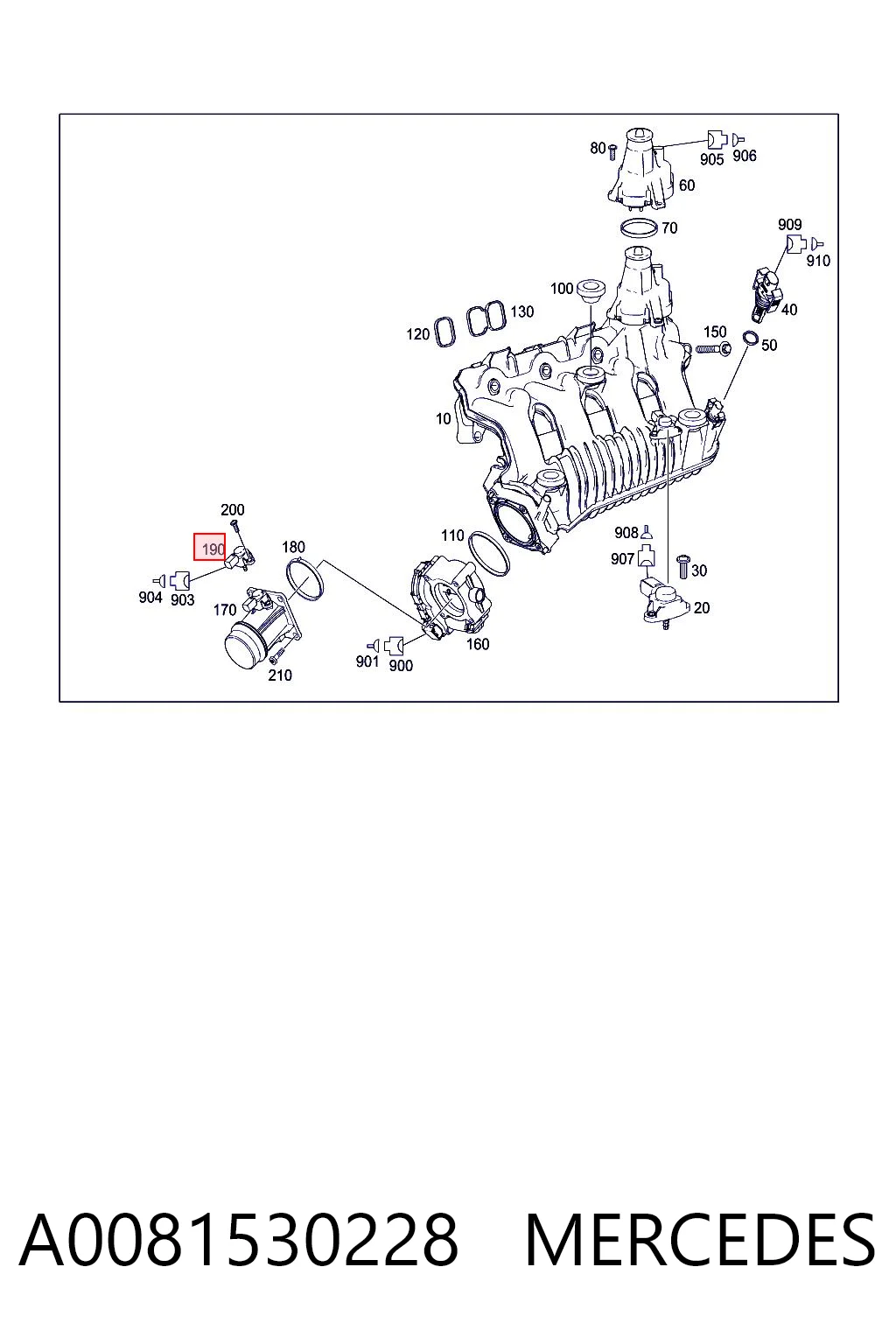 A0081530228 Mercedes Датчик наддува