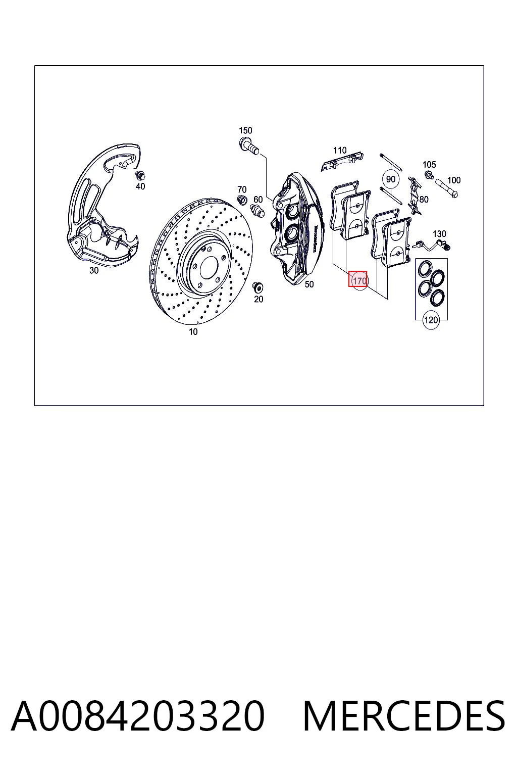 A0084203320 Mercedes Передні гальмівні колодки