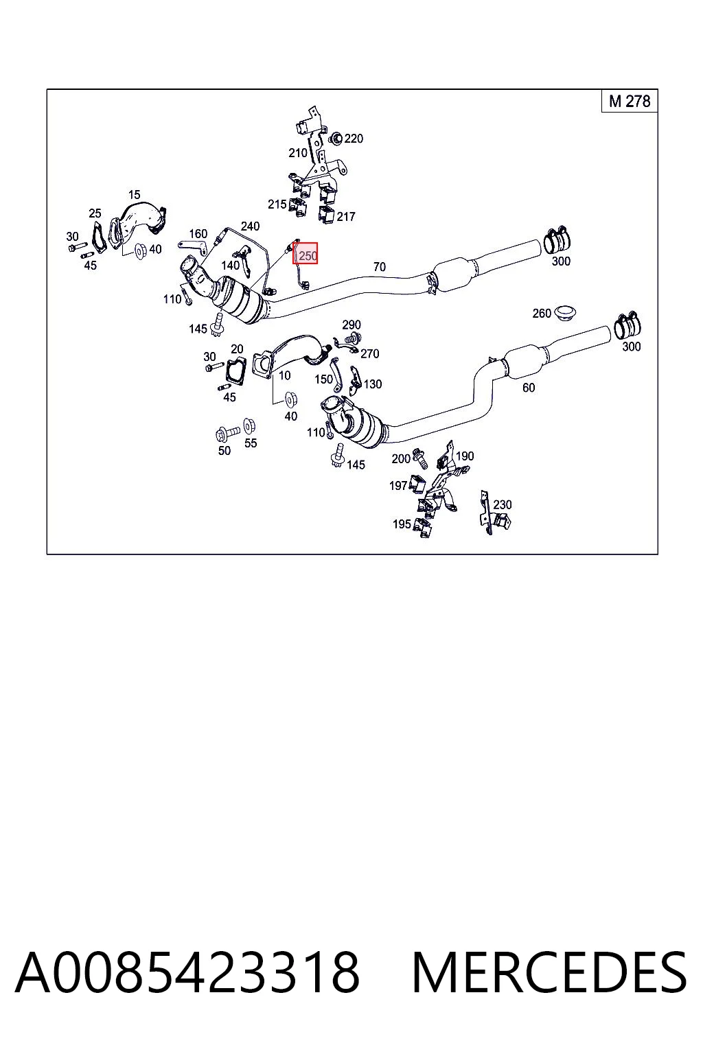 A0085423318 Mercedes Лямбдазонд, датчик кисню до каталізатора