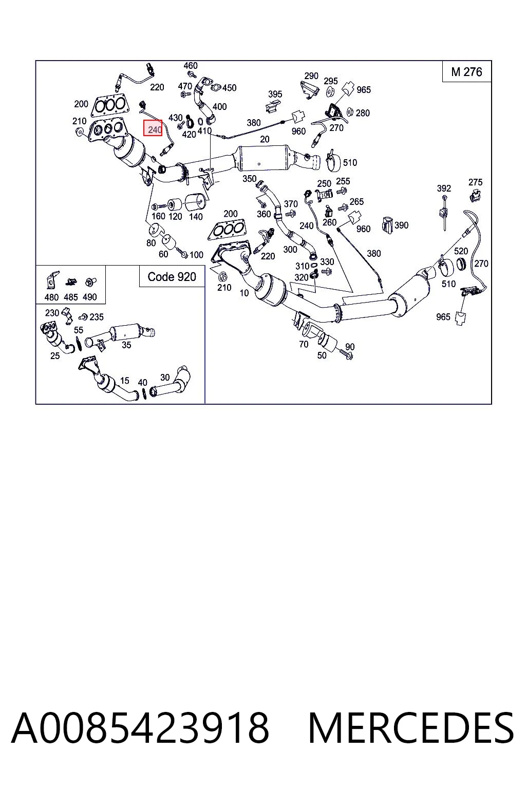 A0085423918 Mercedes 