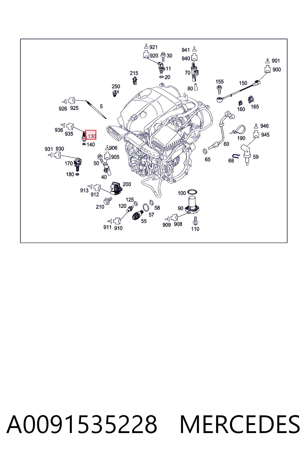 A0091535228 Mercedes Датчик тиску вихлопних газів