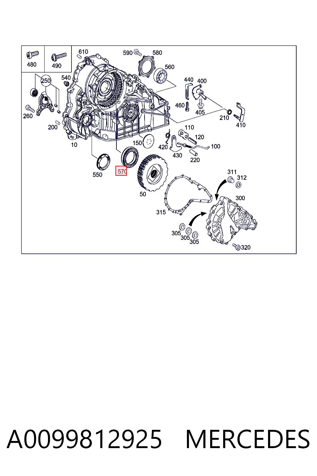 A0099812925 Mercedes 