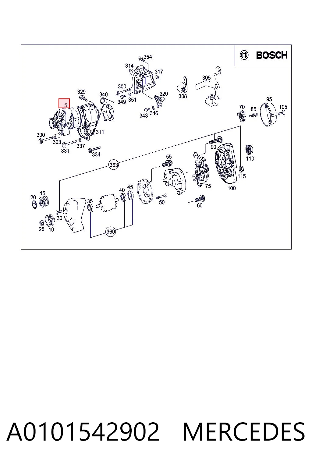 A0101542902 Mercedes Авто генератор