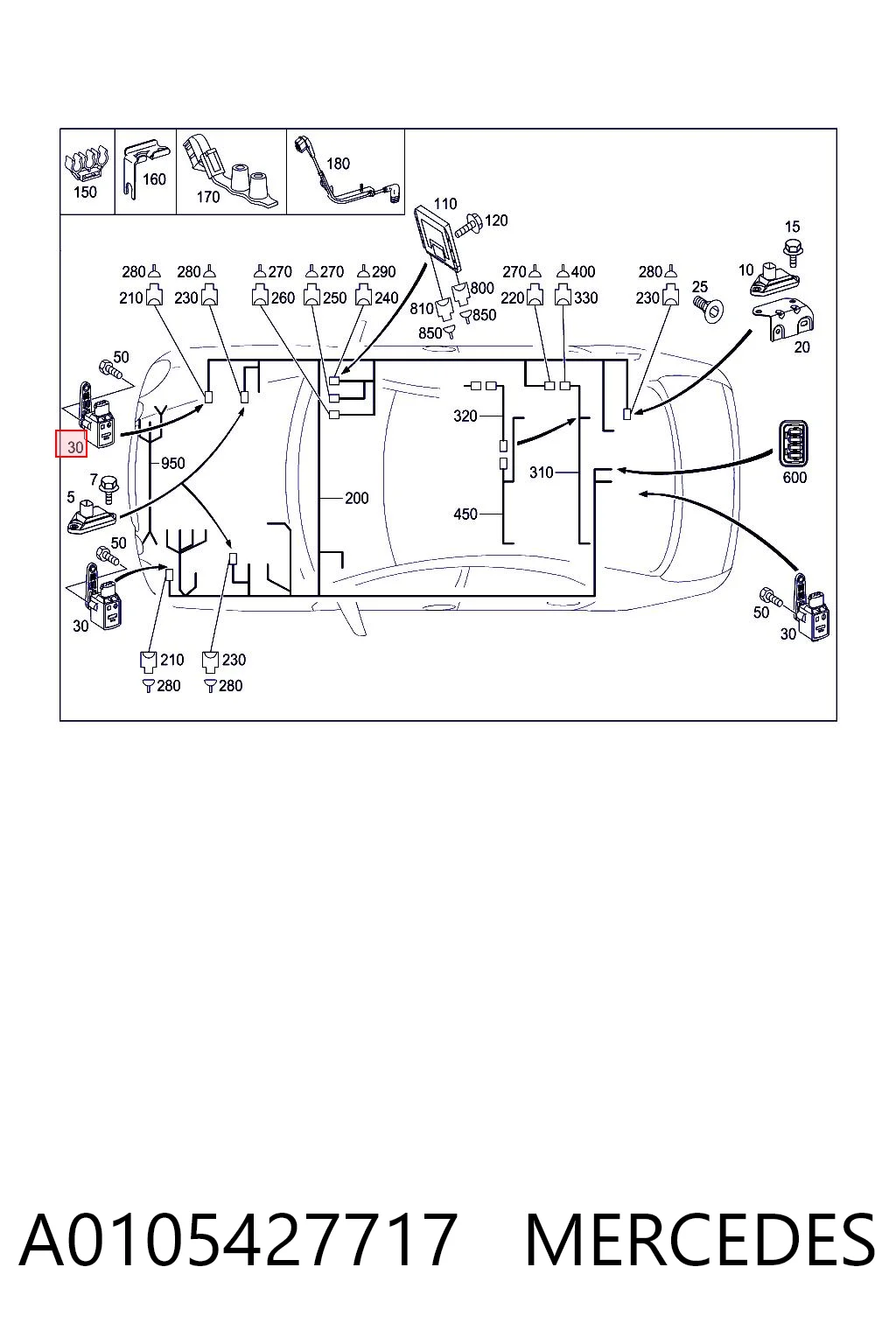 A0105427717 Mercedes Регулятор положення кузова задньої підвіски