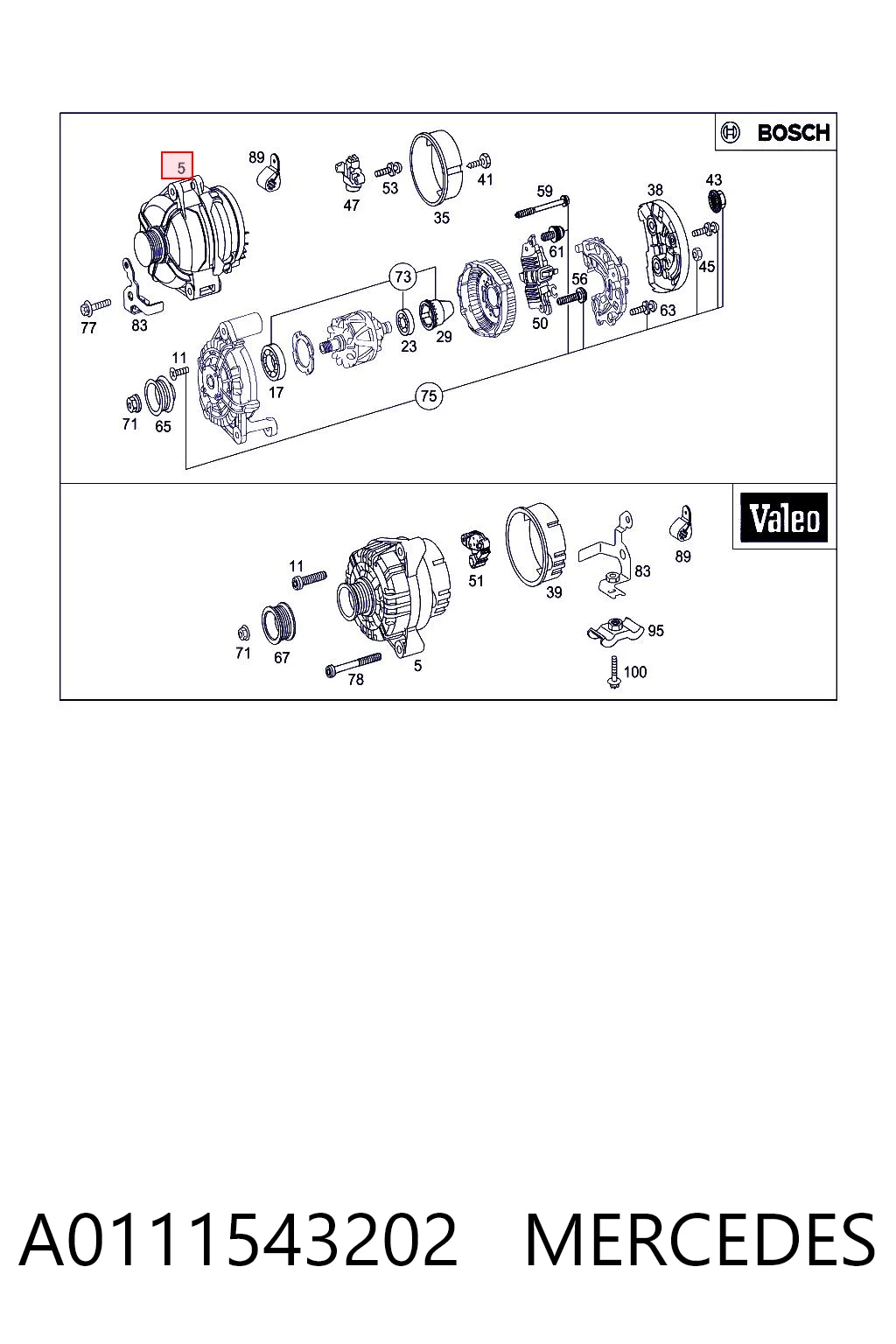 A0111543202 Mercedes Авто генератор