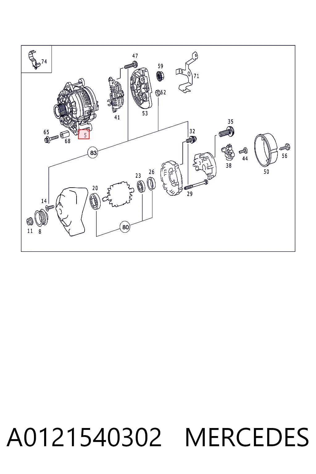 A0121540302 Mercedes Авто генератор