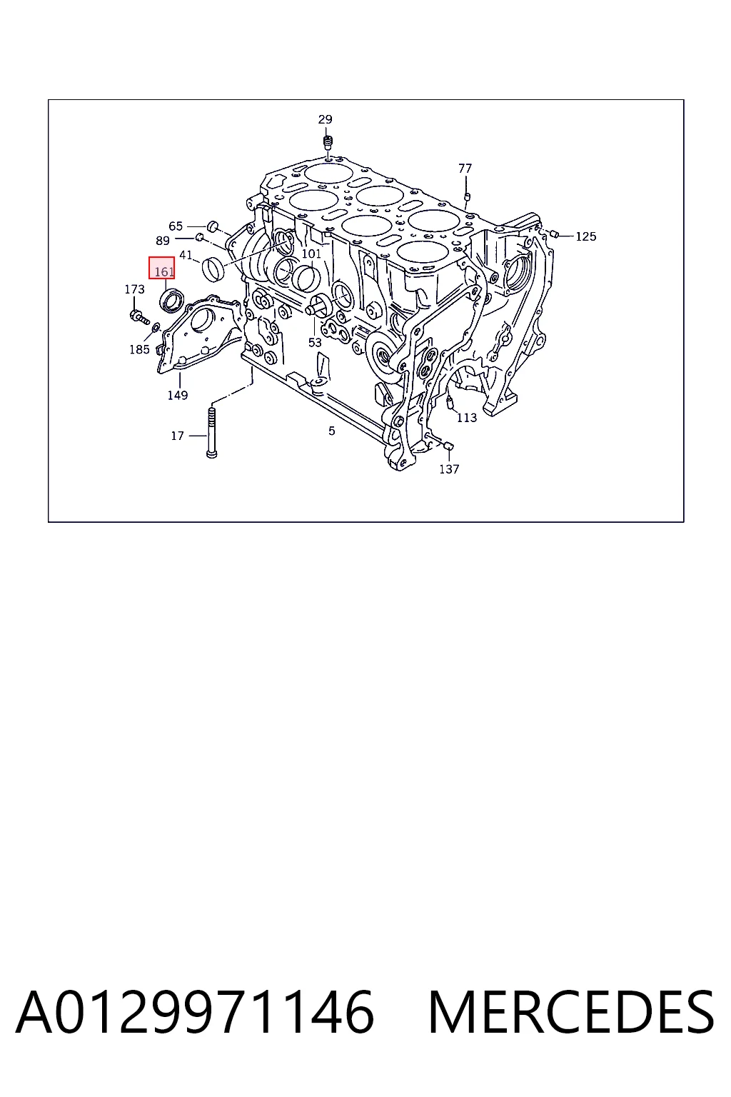 Сальник колінчастого валу на Volkswagen Passat B3, B4 3A5, 351, 315