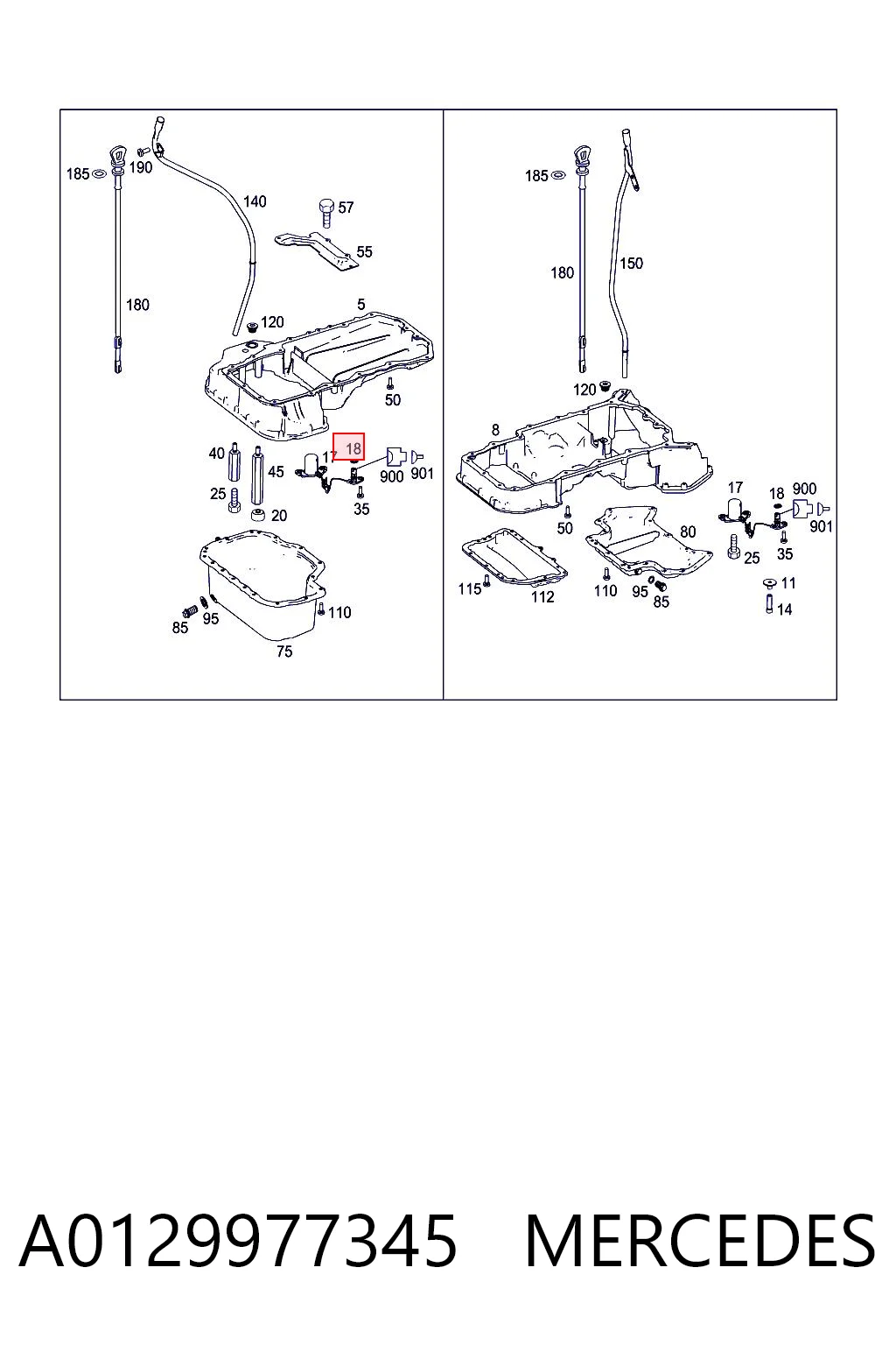 A0129977345 Mercedes Ущільнююче кільце датчика рівня олії