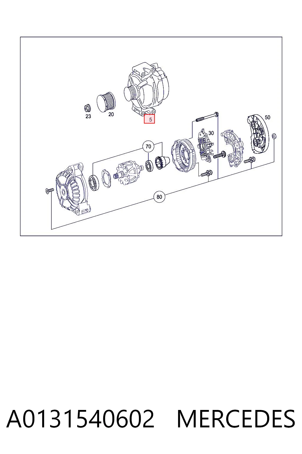 A0131540602 Mercedes Авто генератор
