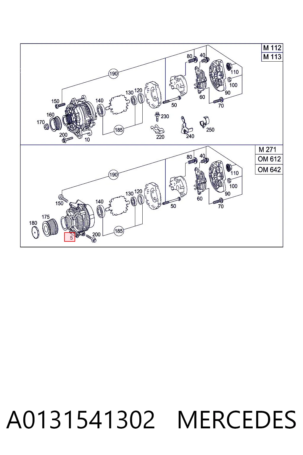 A0131541302 Mercedes Авто генератор