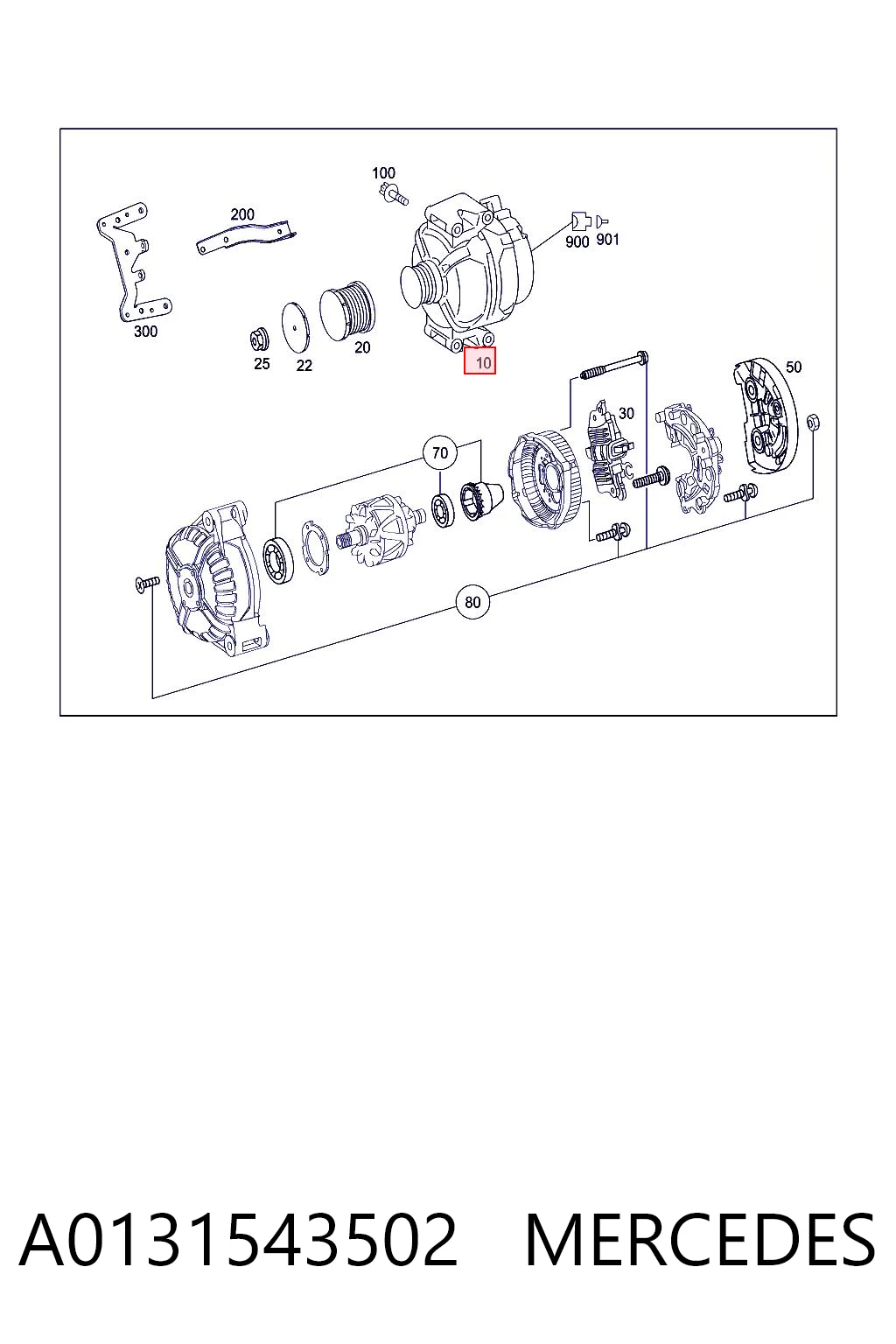 A0131543502 Mercedes Авто генератор