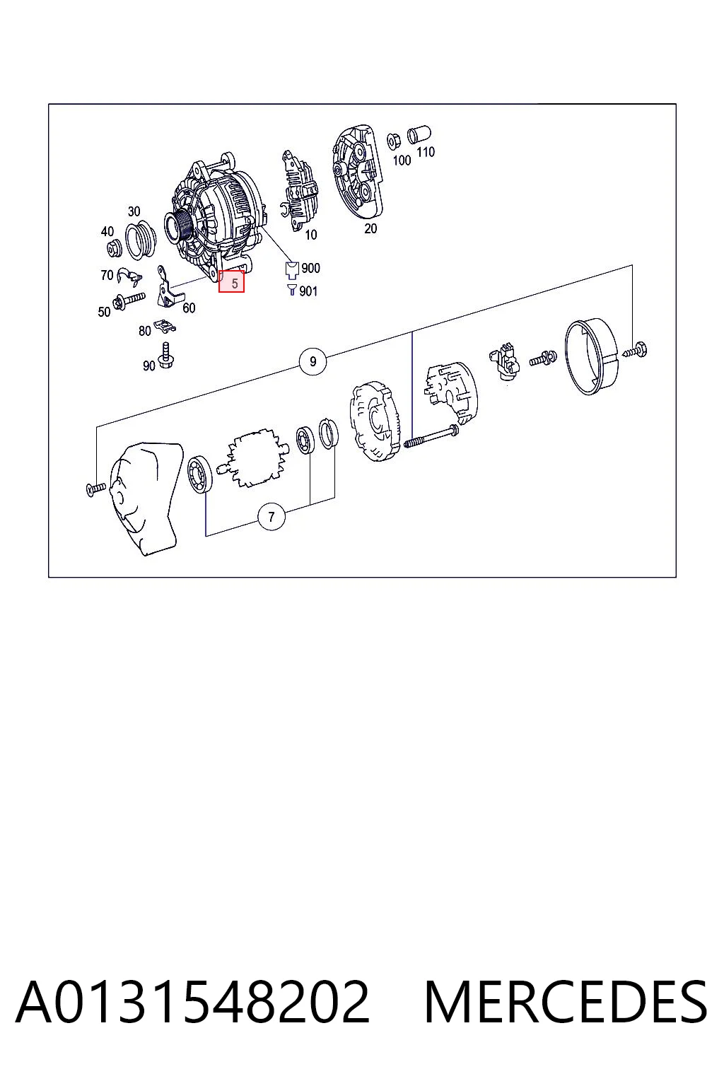 A0131548202 Mercedes Авто генератор